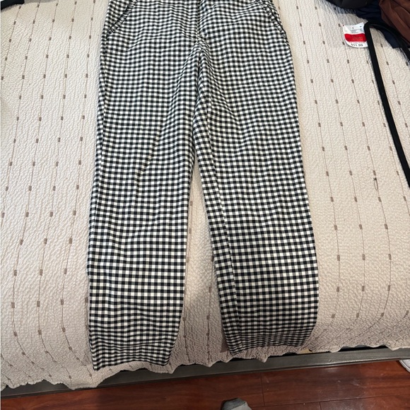 Zara Monochrome Checkered Chinos - Picture 1 of 2